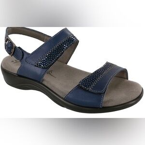 NWOT Sas Nudu Heel Strap Sandal Navy